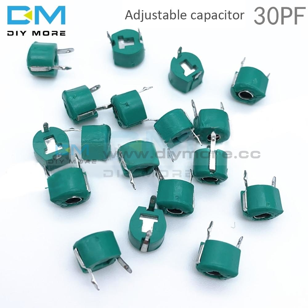 10Pcs 6Mm Trimmer Variable Ceramic Capacitor 3Pf 5Pf 10Pf 20Pf 30Pf 40Pf 50Pf 60Pf 70Pf 120Pf