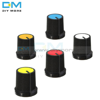 10Pcs Black Knob Blue White Yellow Red Orange 5 Colors Face Plastic For Rotary Taper Wh148 Ec11