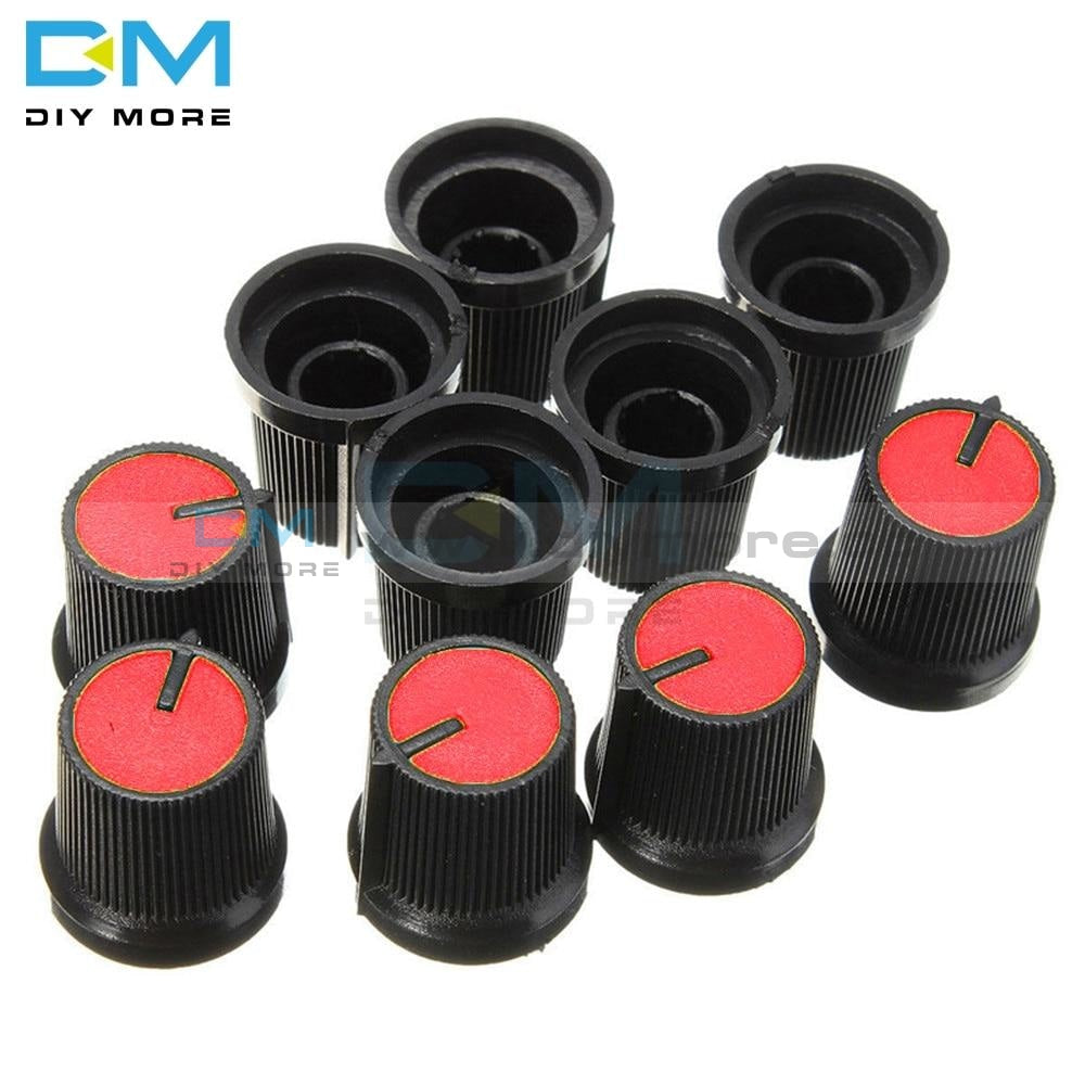 10Pcs Black Knob Blue White Yellow Red Orange 5 Colors Face Plastic For Rotary Taper Wh148 Ec11