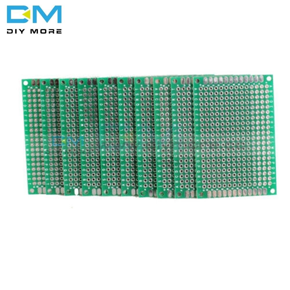 10Pcs Double Side Prototype Pcb 280 Points Hole Tinned Universal Breadboard Fr 4 40X60 4X6Cm 40X60Mm