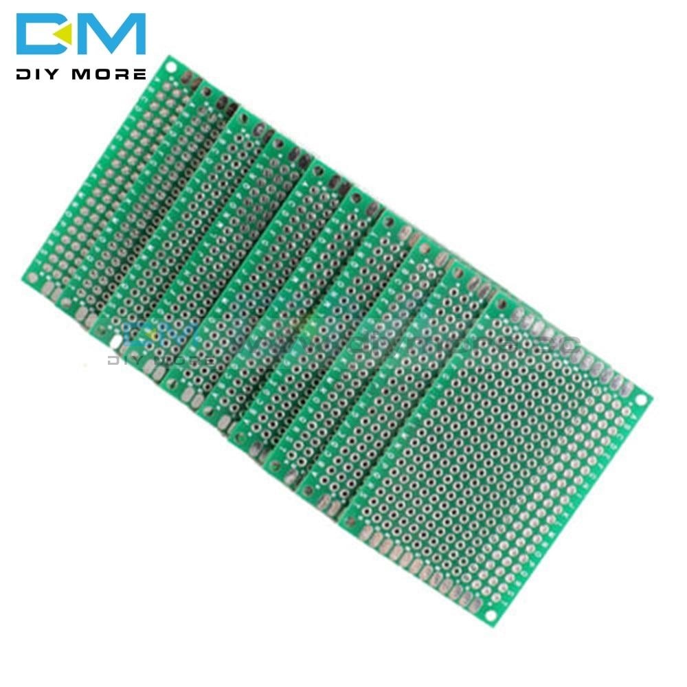 10Pcs Double Side Prototype Pcb 280 Points Hole Tinned Universal Breadboard Fr 4 40X60 4X6Cm 40X60Mm