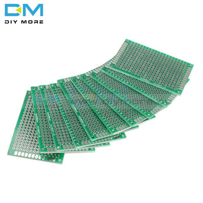 10Pcs Double Side Prototype Pcb 280 Points Hole Tinned Universal Breadboard Fr 4 40X60 4X6Cm 40X60Mm