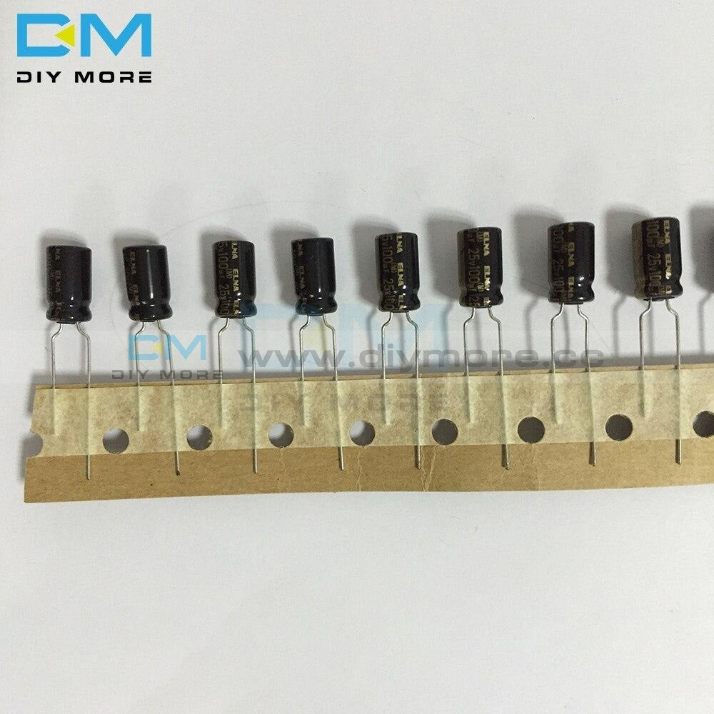 10Pcs Elna Capacitance Aluminum Electrolytic Capacitor 16V 25V 35V 47Uf 100Uf 220Uf 330Uf Audio On
