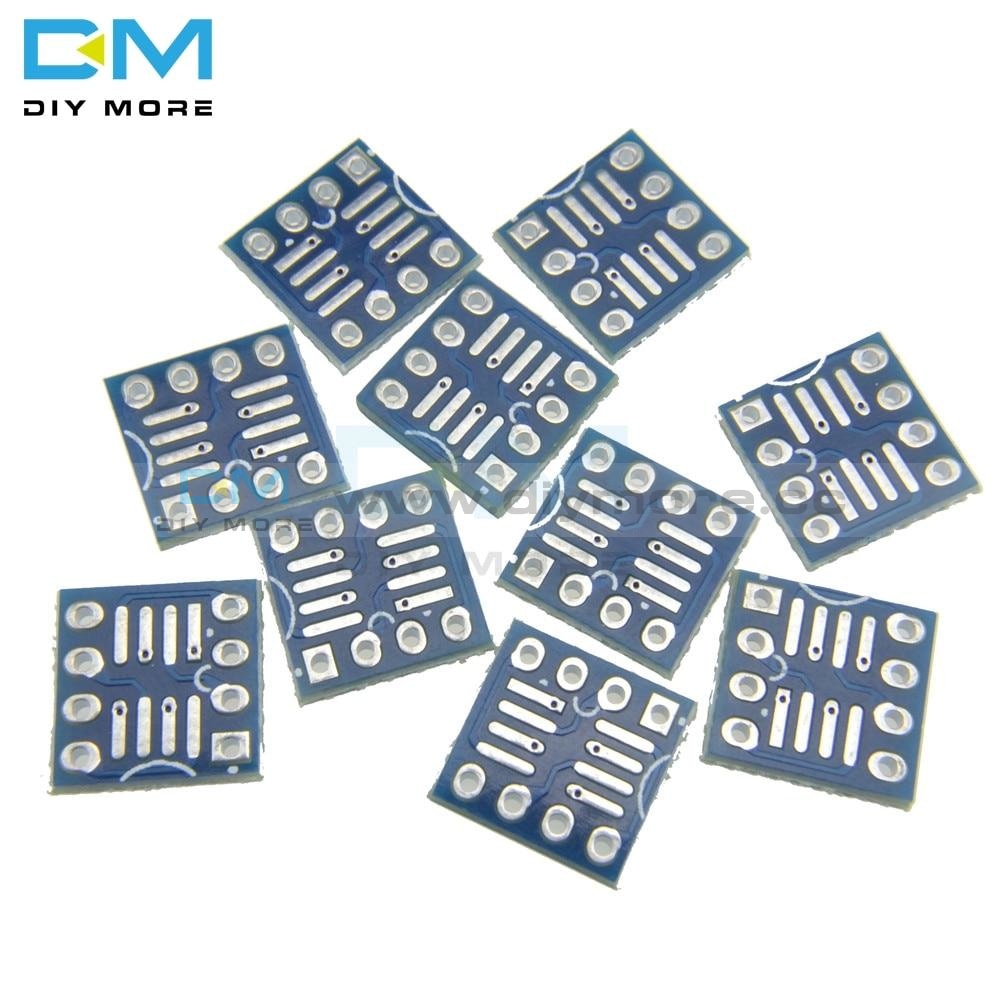 Adaptateur PCB SOP8 Vers DIP8 | Lot De 10 | Pas 0.65mm & 1.27mm | Pour Bricolage & Réparation électronique