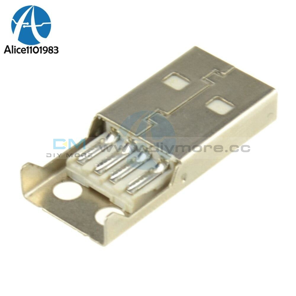 10Pcs Usb2.0 Type A Plug 4 Pin Male Adapter Contor Jack&black Plastic Cover Integrated Circuits