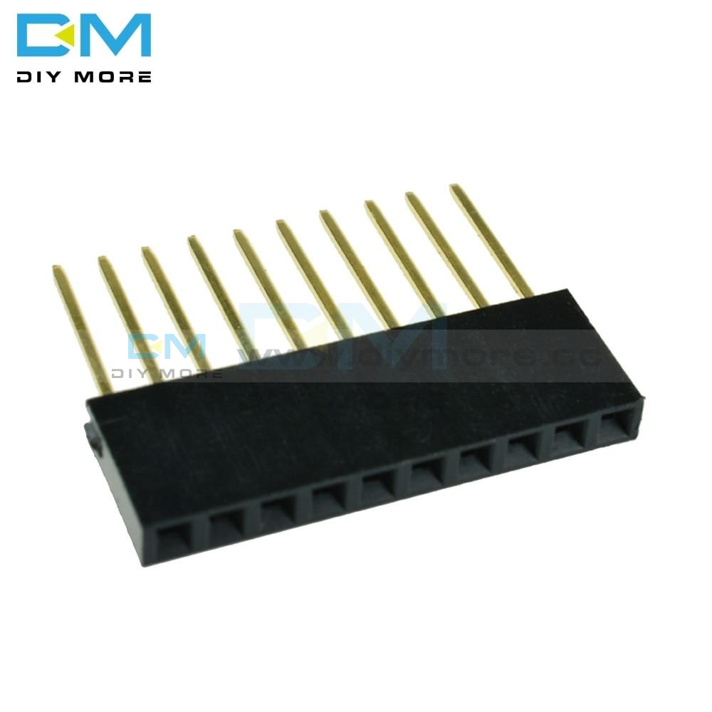 11mm Long Pin Single Row Shield Female Header 2.54mm Pitch For Arduino ...