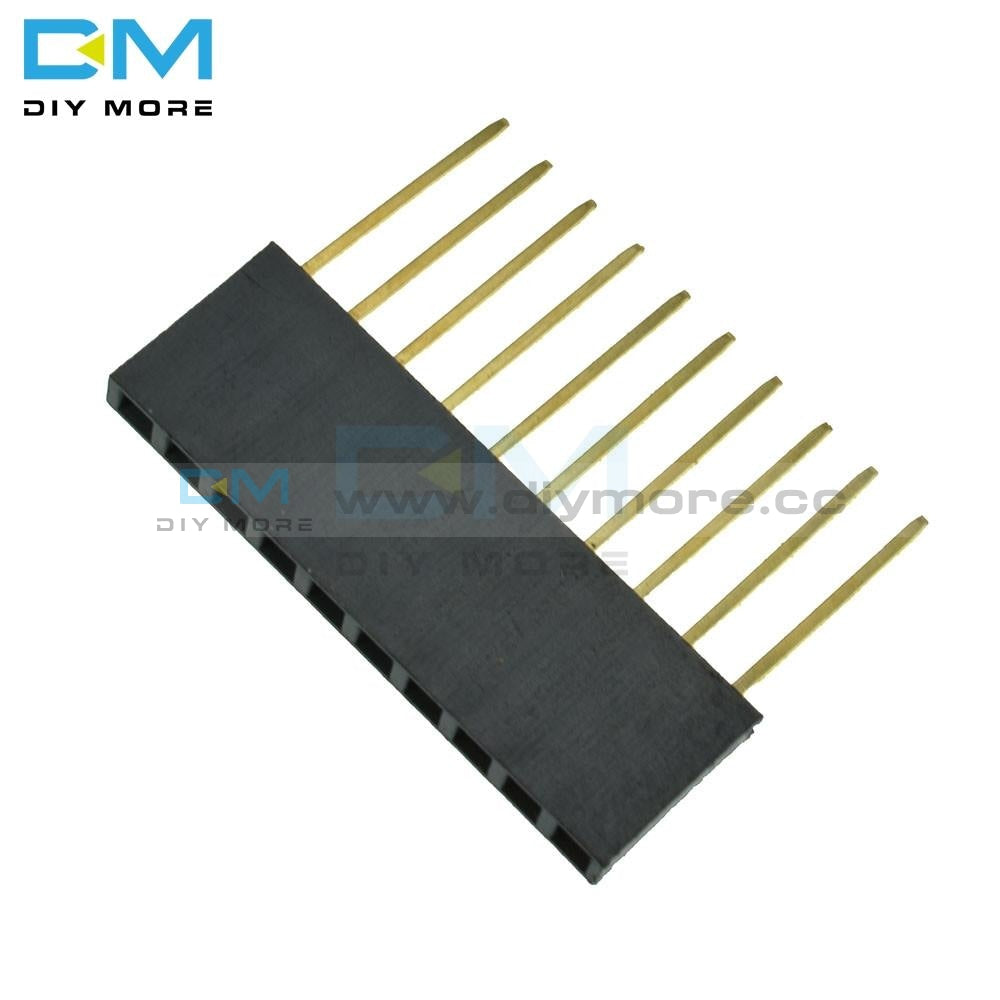 10Pcs 10 Pin Pitch 2.54Mm Stackable Long Legs Female Header For Arduino Shield 11Mm Length Single