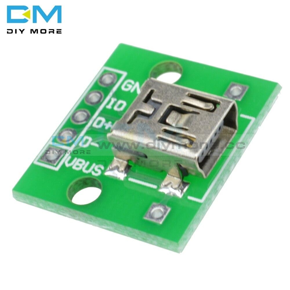 10Pcs Mini Usb To Dip Adapter Converter For 2.54Mm Pcb Board Diy Power Supply For Arduino Module