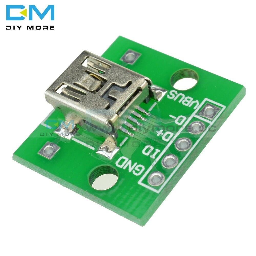 10Pcs Mini Usb To Dip Adapter Converter For 2.54Mm Pcb Board Diy Power Supply For Arduino Module