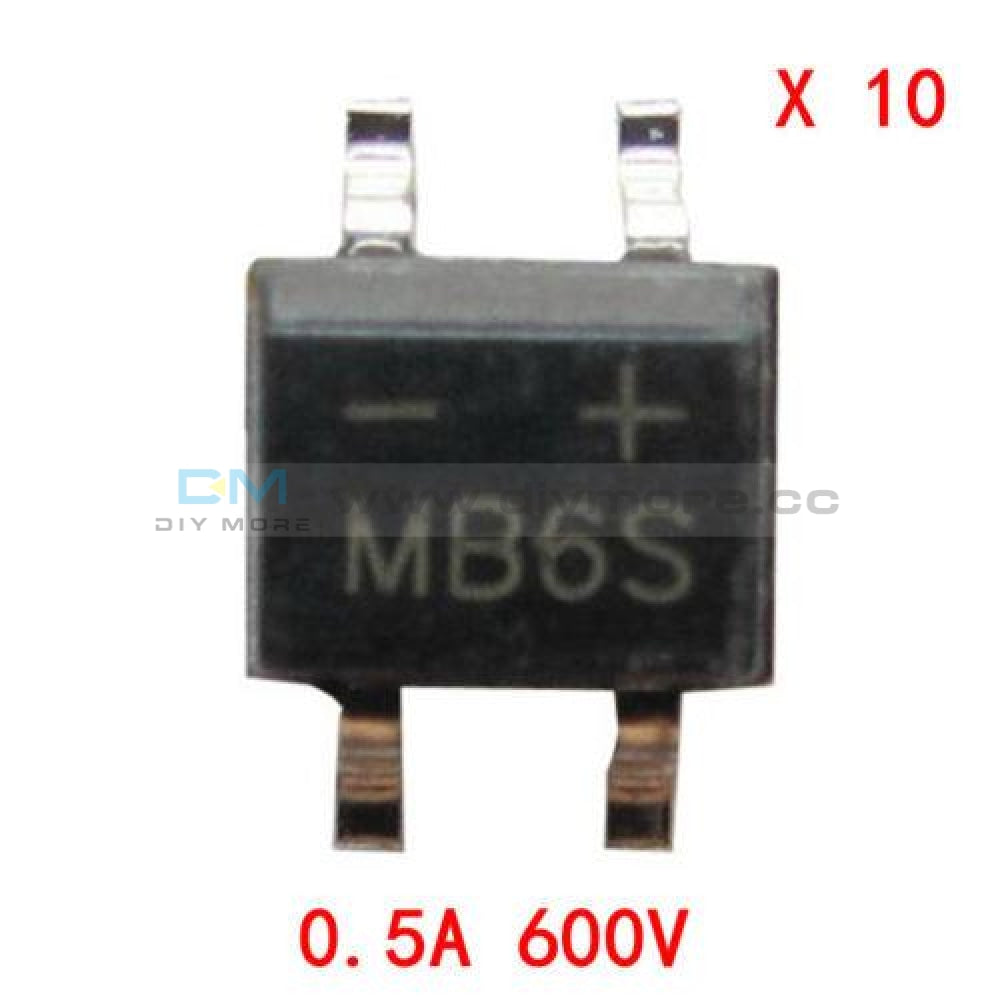 100Pcs Ic Mb6S 0.5A 600V Miniature Mini Smd Bridge Rectifier Tools