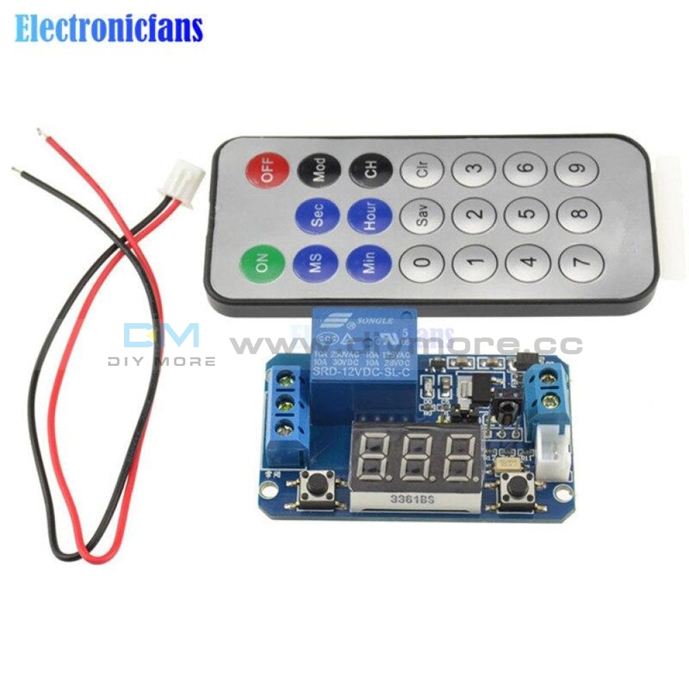 12V Infrared Remote Control Timer Delay Relay Led Tube Display Module For Arduino