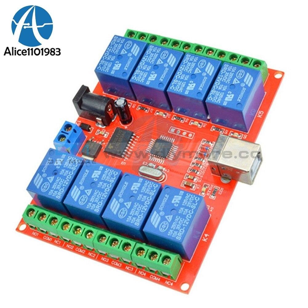 12V Usb Relay 8 Ch Channel Programmable Computer Control For Smart Home Controller Module Board