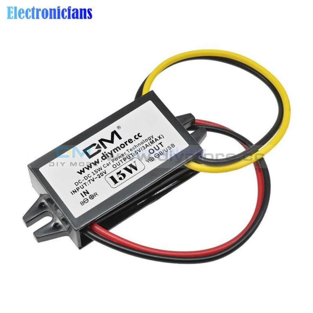 12V To 5V 3A 15W Converter Module Micro Usb Dc Car Power Step Down Output Adapter High Conversion