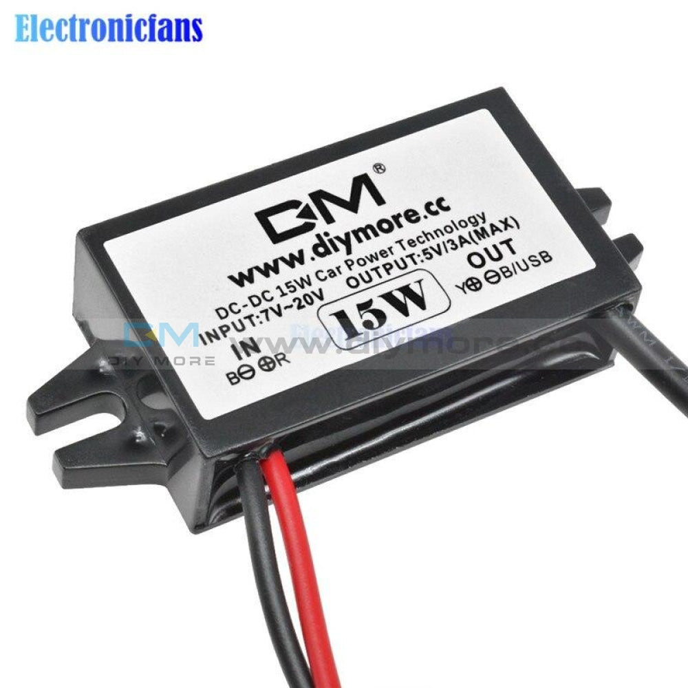 12V To 5V 3A 15W Mini Usb Output Dc Power Supply Step Down Buck Converter Module Adapter For Car