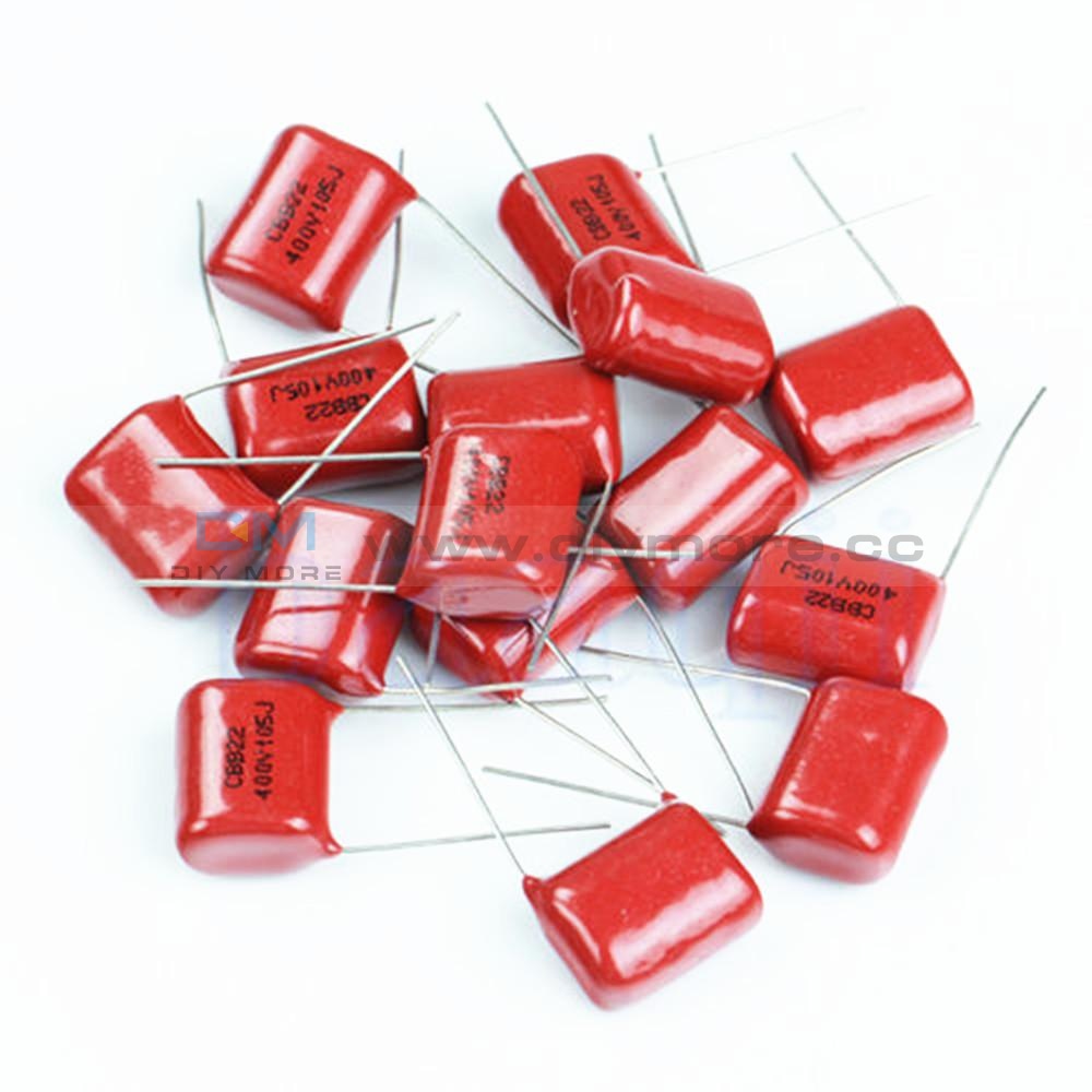 10Pcs Cbb22 Capacitor 400V 105J 1Uf 400V/105J Pitch 20Mm 22*14*7Mm