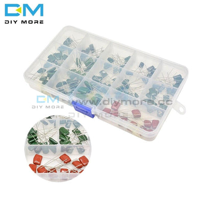 140Pcs 14Valuesx10Pcs Mylar Film Capacitor Assorted Kit 630V 2J102J~2J683J 1Nf~68Nf Polyester Film