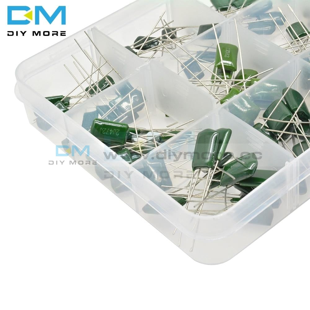 140Pcs 14Valuesx10Pcs Mylar Film Capacitor Assorted Kit 630V 2J102J~2J683J 1Nf~68Nf Polyester Film