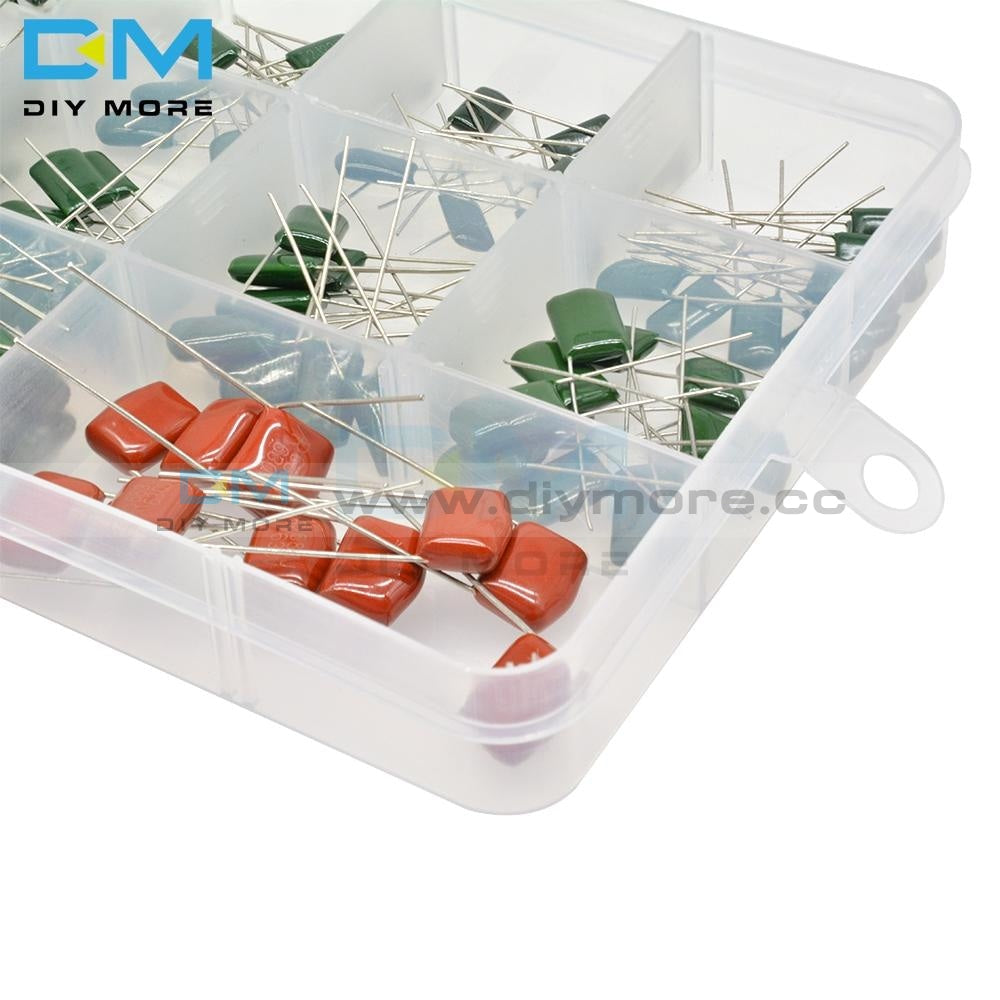 140Pcs 14Valuesx10Pcs Mylar Film Capacitor Assorted Kit 630V 2J102J~2J683J 1Nf~68Nf Polyester Film