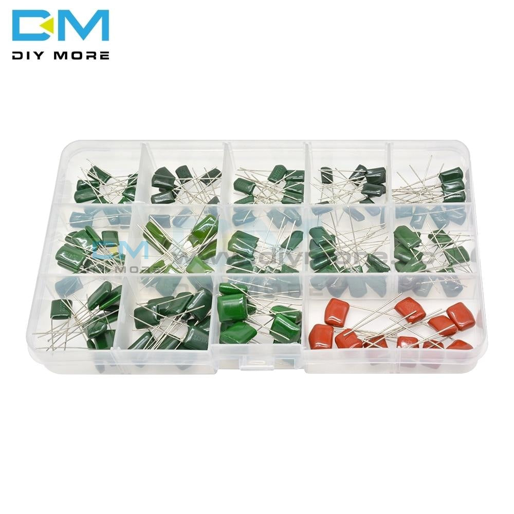 140Pcs 14Valuesx10Pcs Mylar Film Capacitor Assorted Kit 630V 2J102J~2J683J 1Nf~68Nf Polyester Film