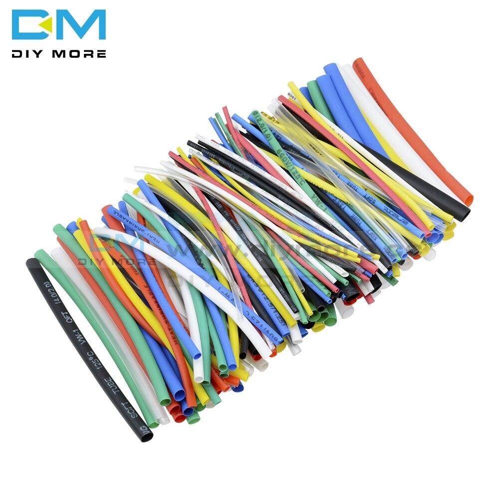 140Pcs Car Electrical Cable Heat Shrink Tube Tubing 5 Sizes 7 Colors For Wrap Sleeve Assorted
