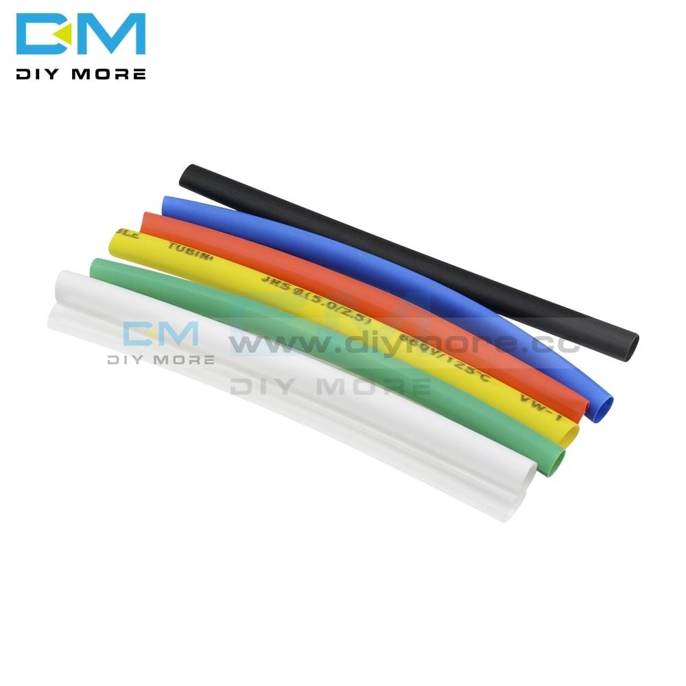 140Pcs Car Electrical Cable Heat Shrink Tube Tubing 5 Sizes 7 Colors For Wrap Sleeve Assorted