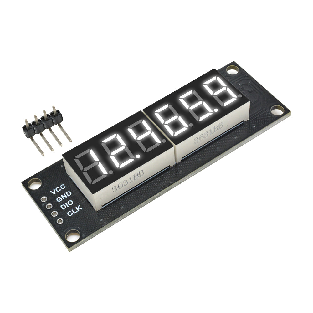 thumbnail image 2 of 0.56" 5V LED Digital Display Module 6-Digit 7-Segment TM1637 Indicator Tube With Yellow Light Plug And Play 2 of 12