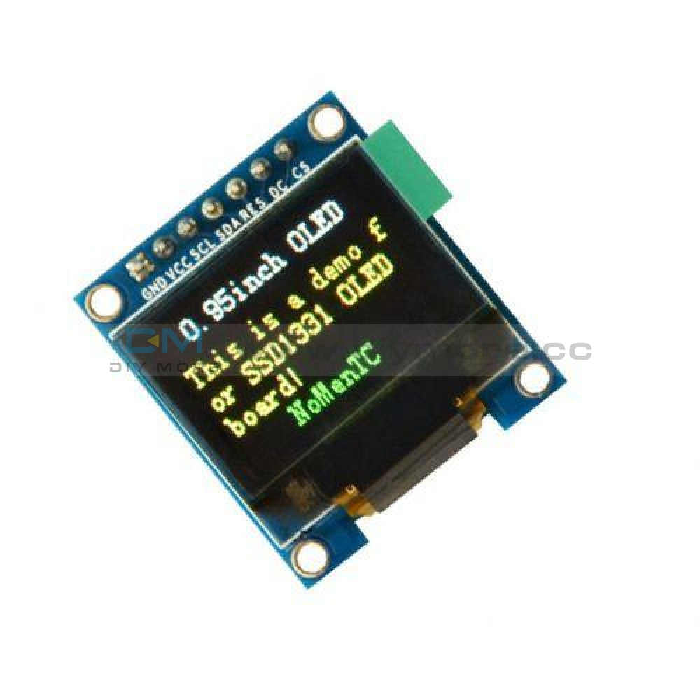 0.95 Inch 7-Pin Full Color 65K Ssd1331 96X64 Resolution Spi Oled Display Module For Arduino Led