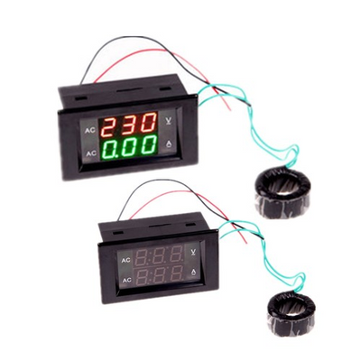 Digital LCD Volt Ampere Amp Meter Voltmeter Dual Panel Guage AC100-300V/200A