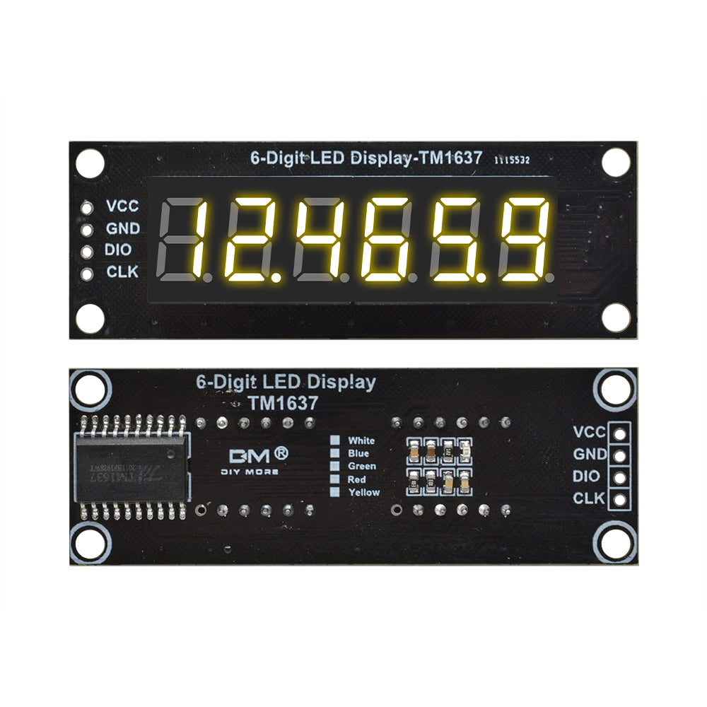 8 Led Digit 0.36 / 0.56 Inch 6 Digit 8 Digit 7-segments LED Display Module TM1637 ...