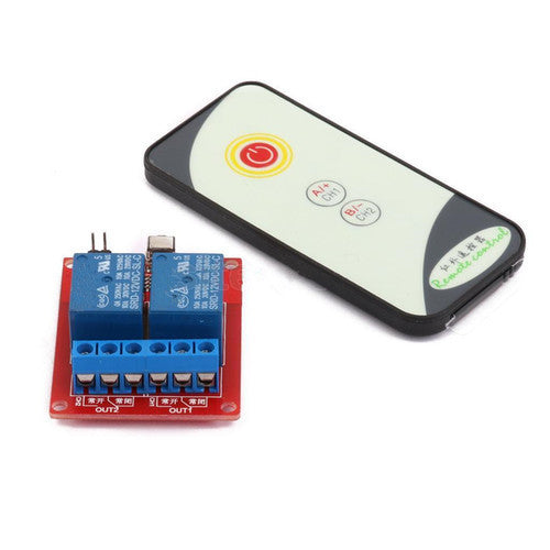Two 2 Channel 12V IR LED Relay Driver Module Infrared Remote Control + Receiver