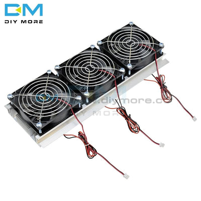 180W Triple Fan Semiconductor Refrigeration Cooling Thermoelectric Water Cooled Aluminum Radiator