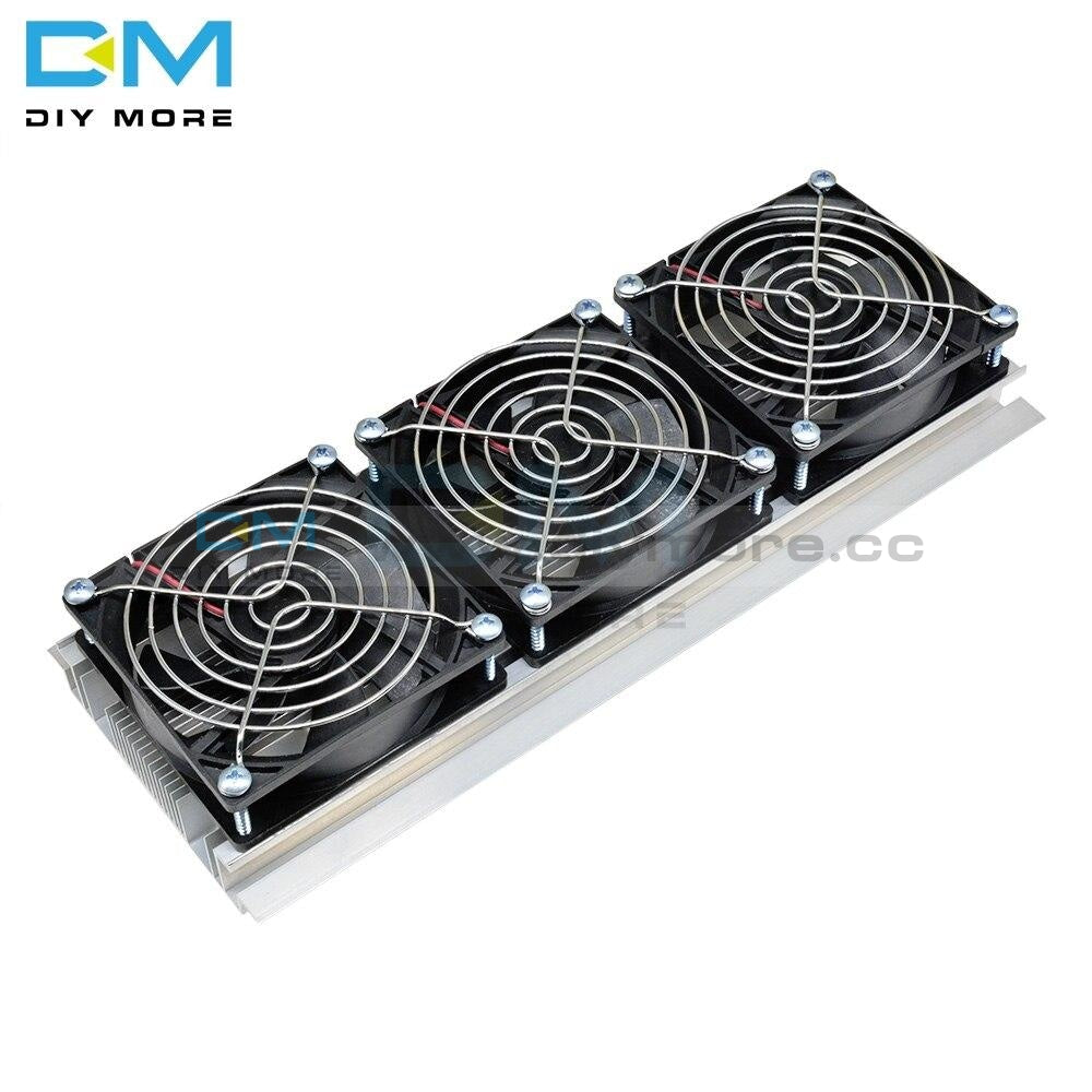 180W Triple Fan Semiconductor Refrigeration Cooling Thermoelectric Water Cooled Aluminum Radiator