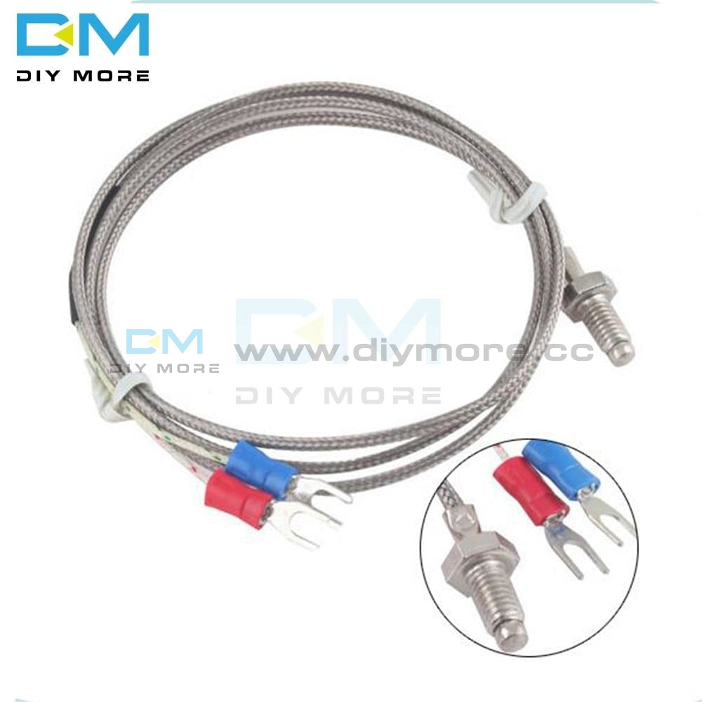 1M 3.3Ft K Type Thermocouple Control Temperature Controller 0 800C Sensor Probe 6Mm Thread Diameter