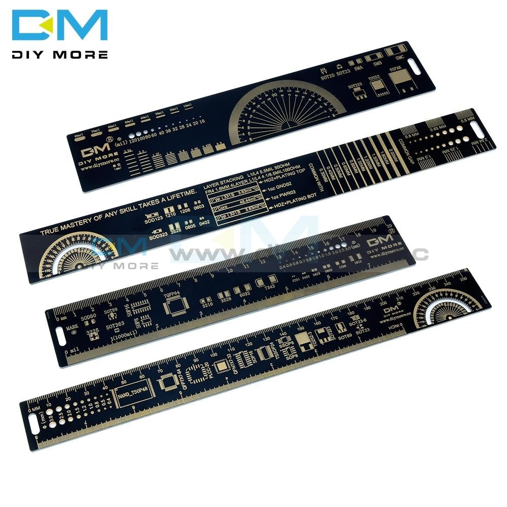 1Set 15Cm 20Cm 25Cm Multifunctional Pcb Ruler Measuring Tool Resistor Capacitor Chip Ic Smd Diode