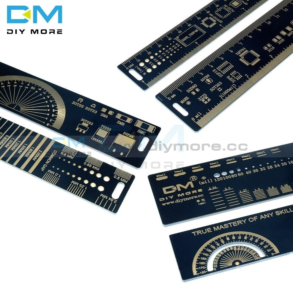 1Set 15Cm 20Cm 25Cm Multifunctional Pcb Ruler Measuring Tool Resistor Capacitor Chip Ic Smd Diode