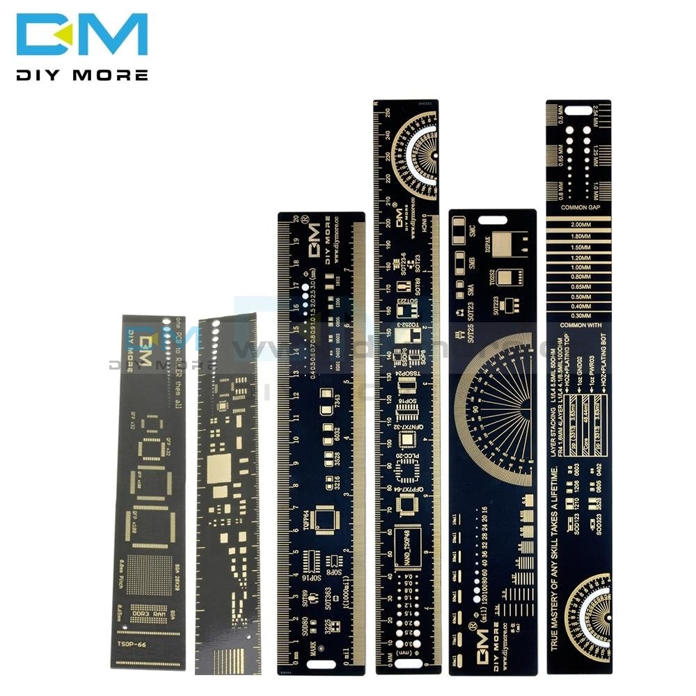 1Set 15Cm 20Cm 25Cm Multifunctional Pcb Ruler Measuring Tool Resistor Capacitor Chip Ic Smd Diode