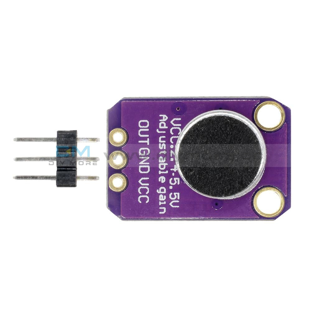 Gy-Max4466 Blue/ Purple Electret Microphone Amplifier With Adjustable Gain For Arduino Blue Board