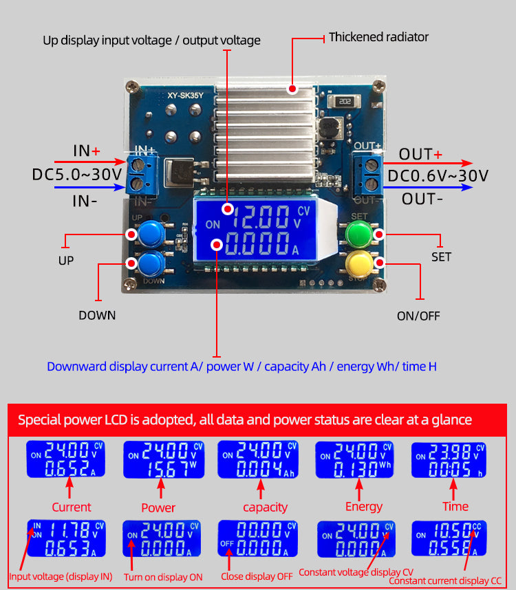 Rising Power Module Solar Energy Charging Of Adjustable Automatic Voltage Rising And Falli ...