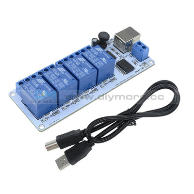 5V Usb 4 Channel Automation Relay Computer Control For Arduino Pic Dsp Avr+Cable 4-Channel Delay