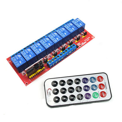 5V 8 Channel Relay Module Multi-function Infrared Remote Control Bi-directional