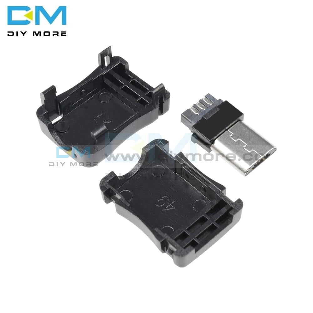 20Pcs Lot Diy Micro Usb 5 Pin T Port Male Plug Socket Connector With Plastic Cover Black Kit