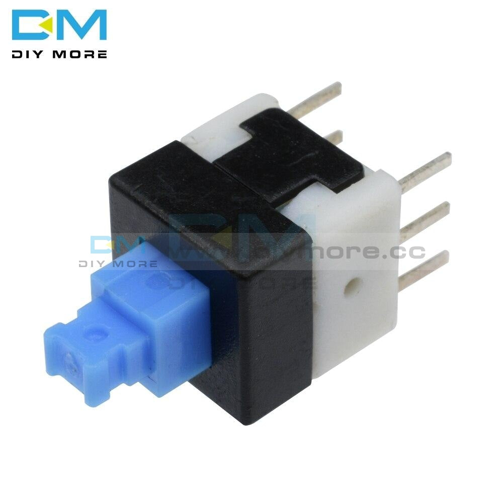 20Pcs 8X8Mm 8X8 Mm Cap Self Lock Locking Type Square Button Switch Blue 100000 Times Service Life