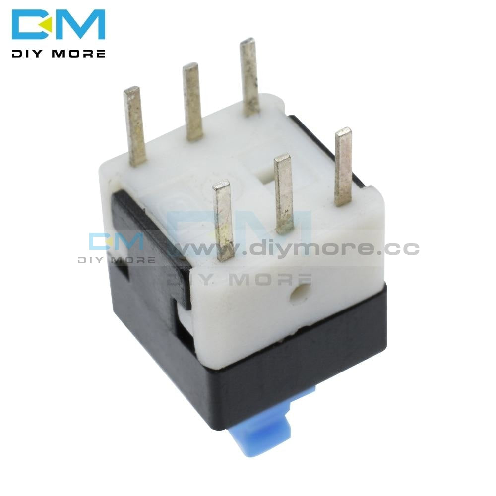 20Pcs 8X8Mm 8X8 Mm Cap Self Lock Locking Type Square Button Switch Blue 100000 Times Service Life