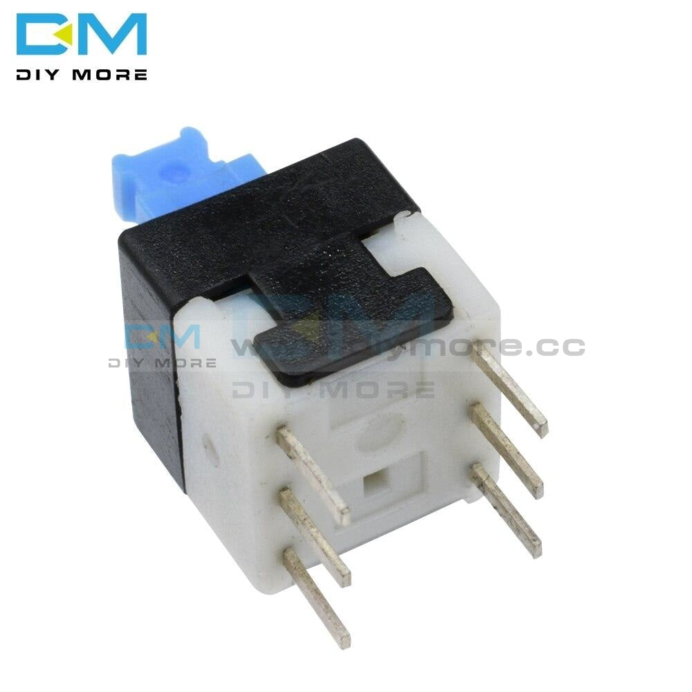 20Pcs 8X8Mm 8X8 Mm Cap Self Lock Locking Type Square Button Switch Blue 100000 Times Service Life