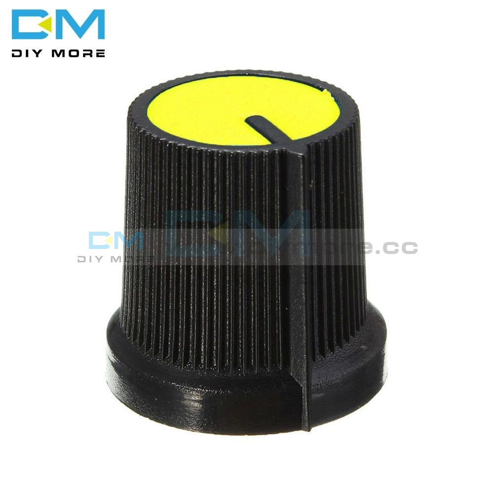 20Pcs Lot 6Mm 0.6Cm Knob Yellow Face Plastic For Rotary Taper Potentiometer Hole Volume Control
