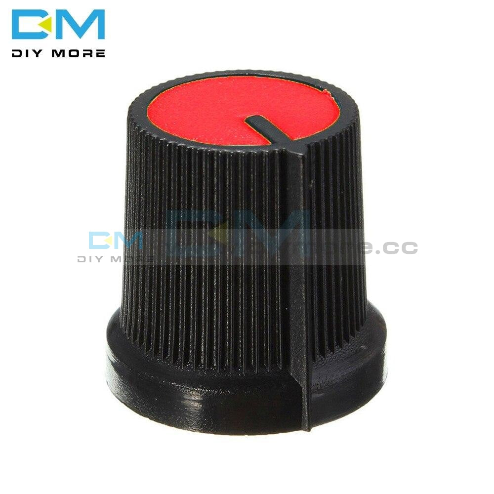 20Pcs Lot 6Mm Knob Red Face Plastic For Rotary Taper Potentiometer Hole Volume Control Controller