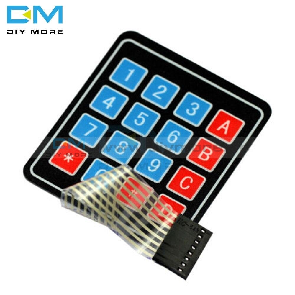 2Pcs 4 * 4X4 16 Key Matrix Array Keyboard Membrane Switch Keypad For Arduino Dc 35V 100Ma 1W