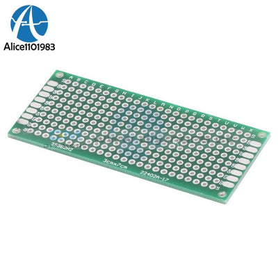 2Pcs Double Side Prototype Pcb Bread Board Tinned Universal 3X7 Cm 30X70 Mm Fr4 Green 3X7Cm 2.54Mm