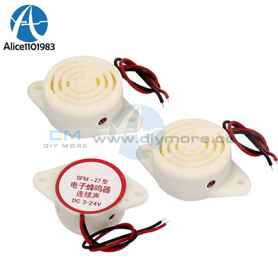 2Pcs Sfm 27 Dc 3 24V 90Db Intermittent Beep Alarm Electronic Buzzer Sounder Integrated Circuits