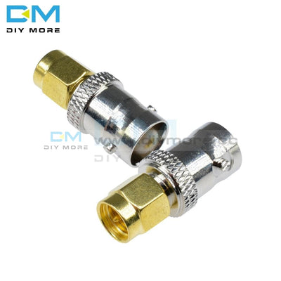 2Pcs Lot Rf Coax Coaxial Sma Male Plug To Bnc Female M/f Radio Antenna Contor For Gold Plated